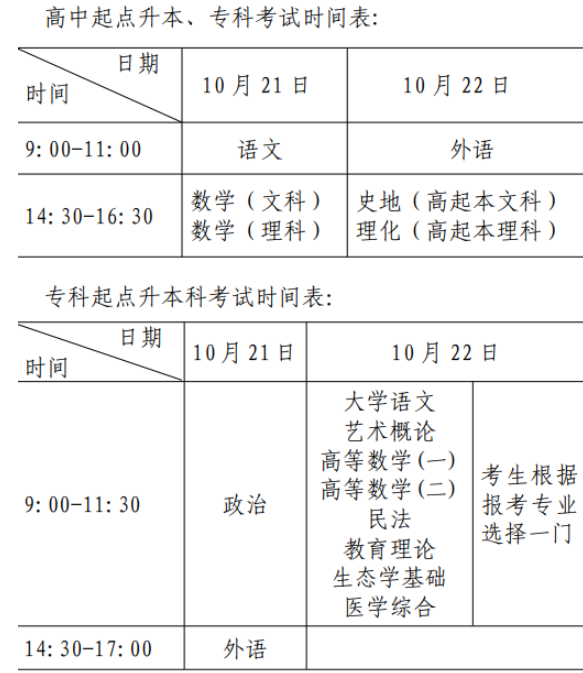 上海成人高考今年考試時(shí)間？
